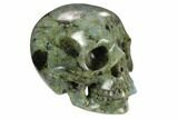 Realistic, Polished Labradorite Skull #127573-3